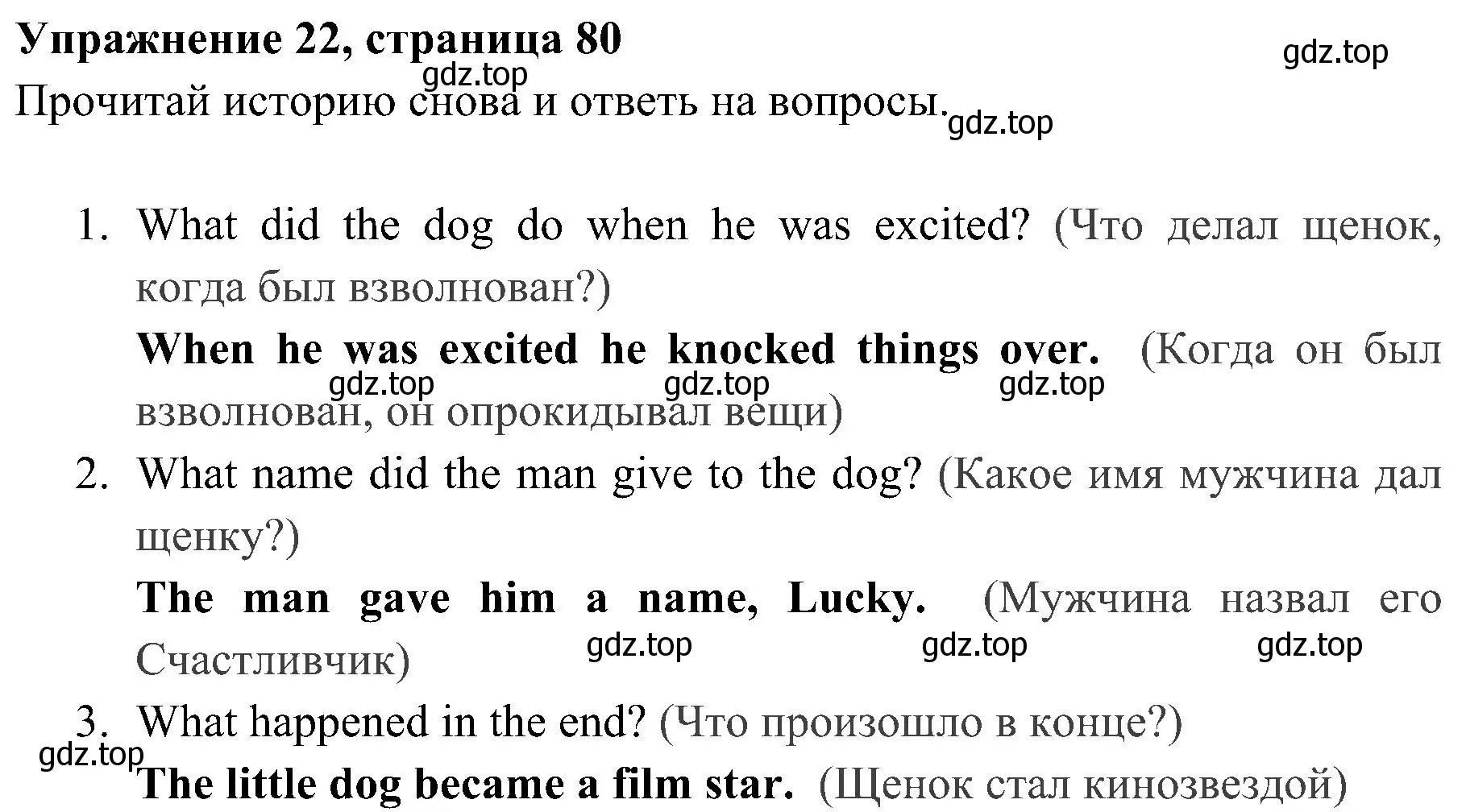 Решение 2. номер 22 (страница 80) гдз по английскому языку 4 класс Быкова, Дули, учебник 2 часть