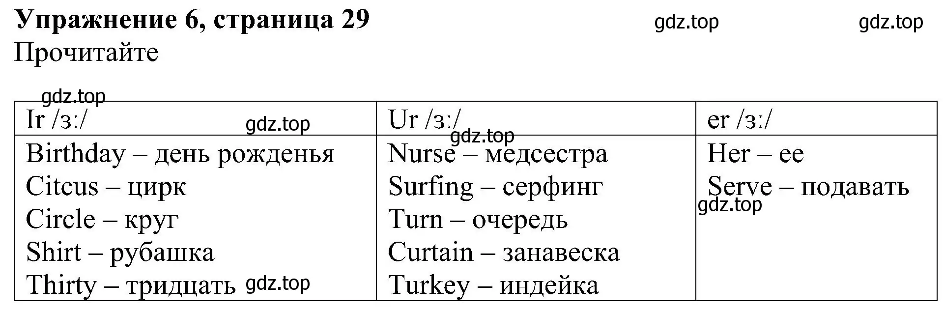 Решение 3. номер 6 (страница 29) гдз по английскому языку 4 класс Быкова, Дули, учебник 1 часть