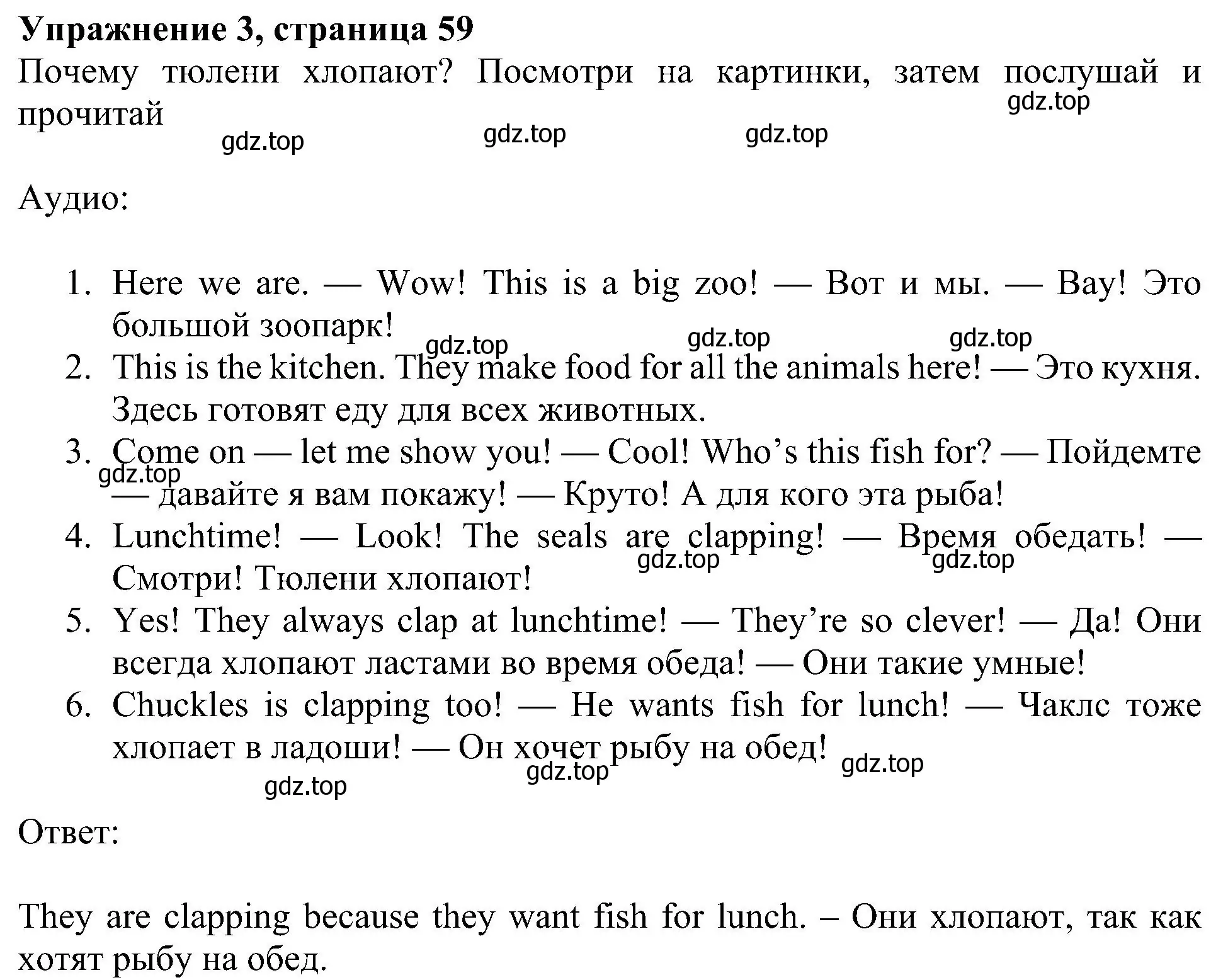 Решение 3. номер 3 (страница 59) гдз по английскому языку 4 класс Быкова, Дули, учебник 1 часть