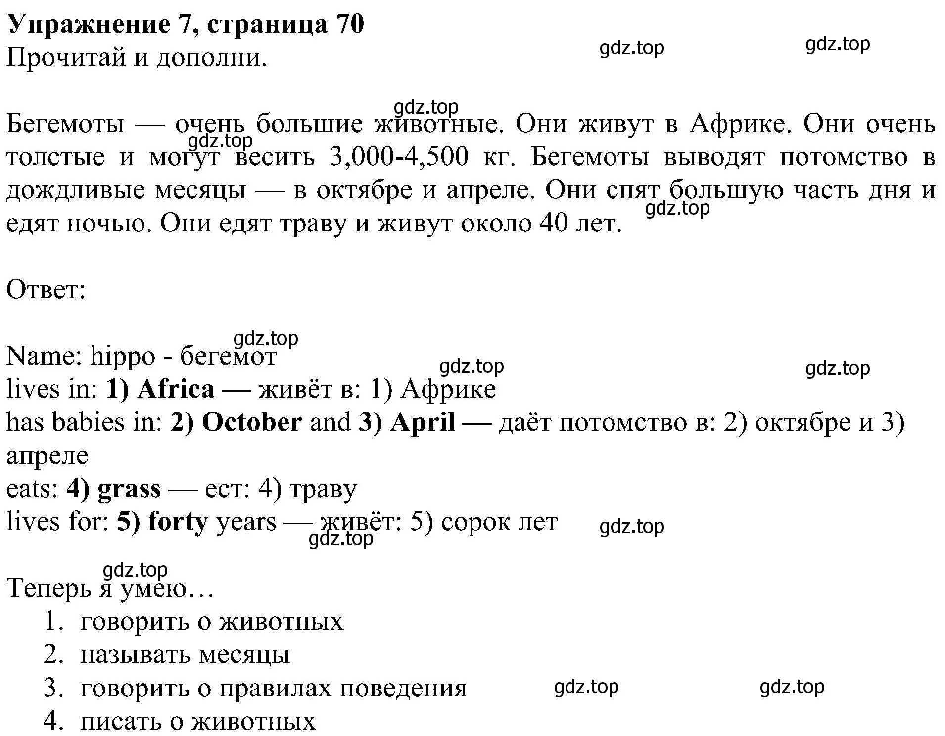 Решение 3. номер 7 (страница 71) гдз по английскому языку 4 класс Быкова, Дули, учебник 1 часть