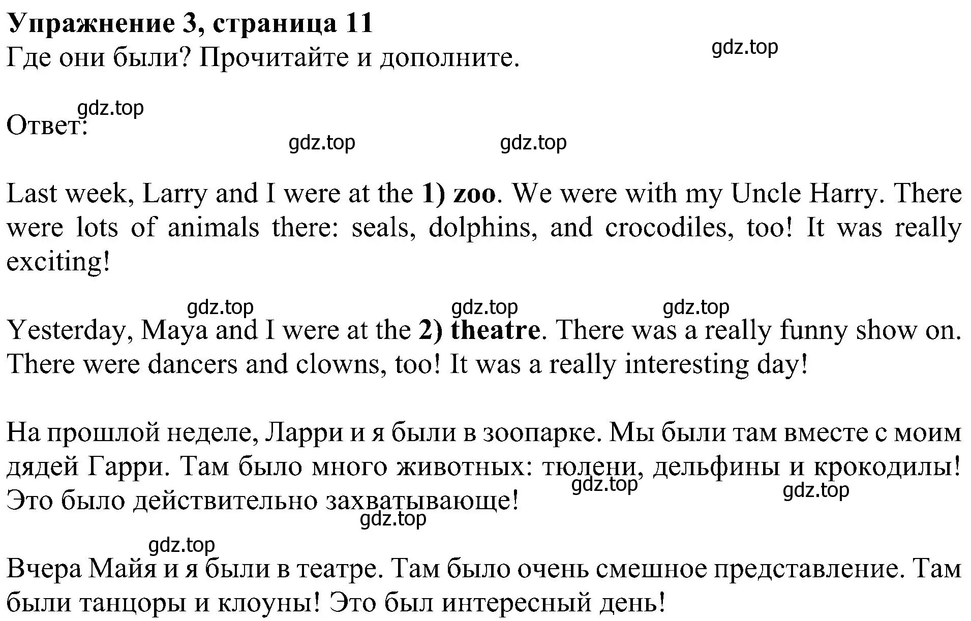 Решение 3. номер 3 (страница 11) гдз по английскому языку 4 класс Быкова, Дули, учебник 2 часть