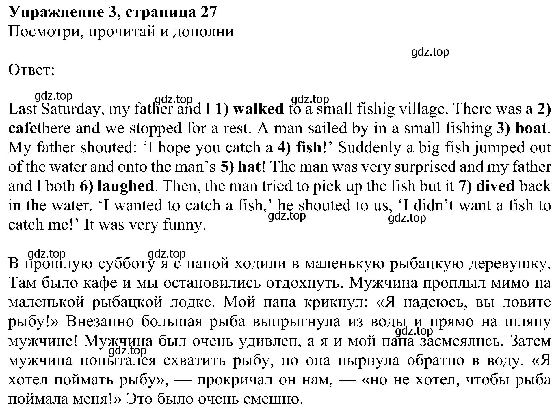 Решение 3. номер 3 (страница 27) гдз по английскому языку 4 класс Быкова, Дули, учебник 2 часть