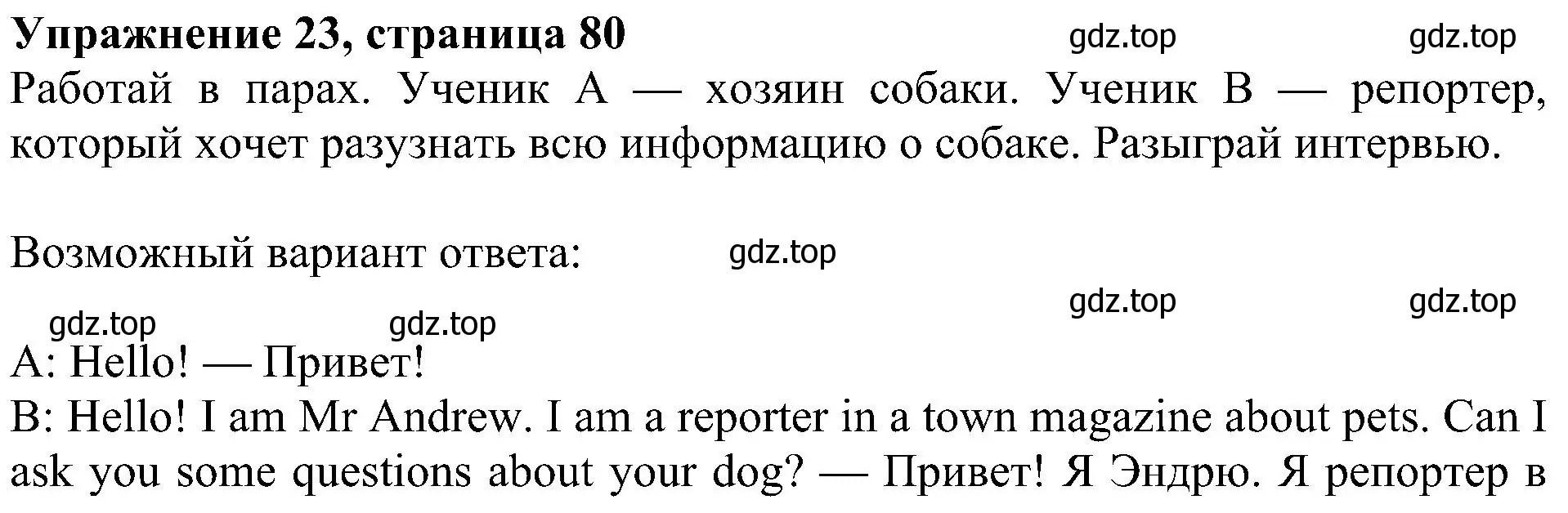 Решение 3. номер 23 (страница 80) гдз по английскому языку 4 класс Быкова, Дули, учебник 2 часть