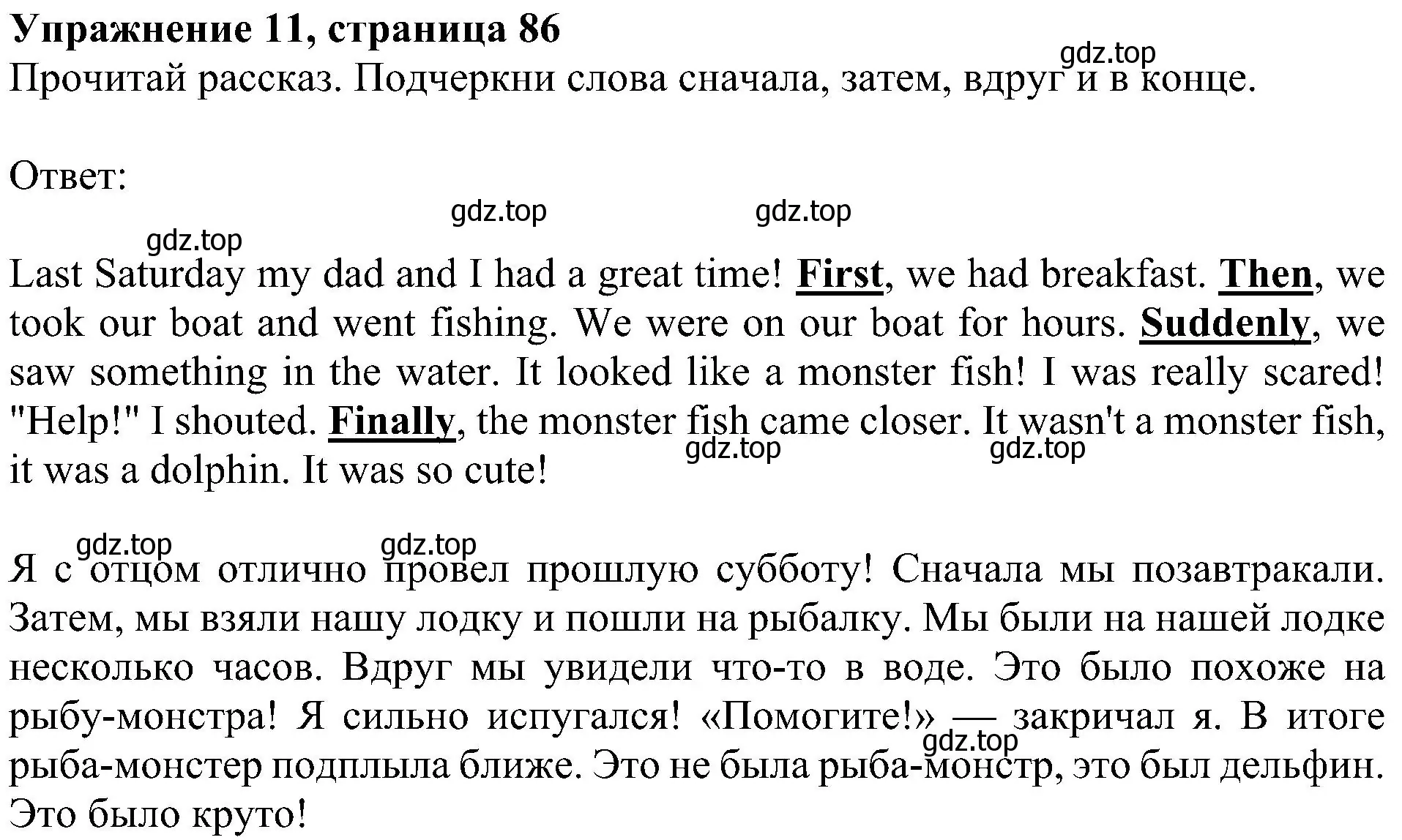 Решение 3. номер 11 (страница 86) гдз по английскому языку 4 класс Быкова, Дули, учебник 2 часть