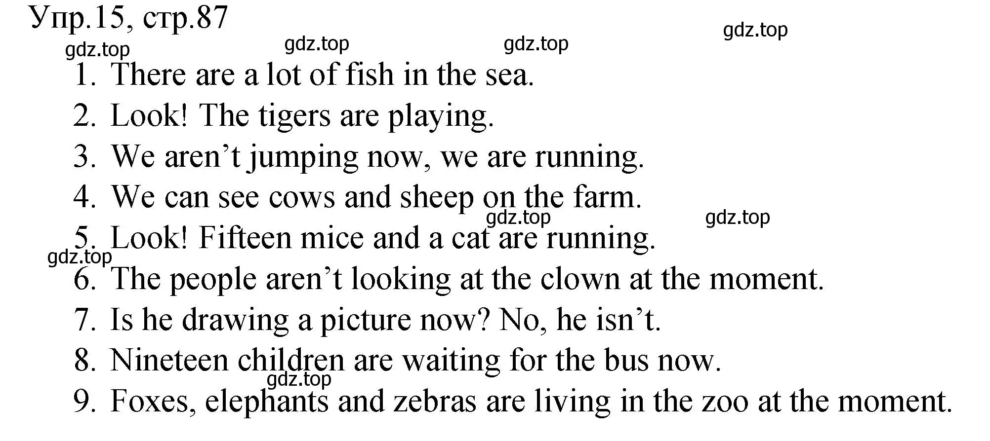 Решение номер 15 (страница 87) гдз по английскому языку 4 класс Комарова, Малова, пособие по грамматике 1 часть