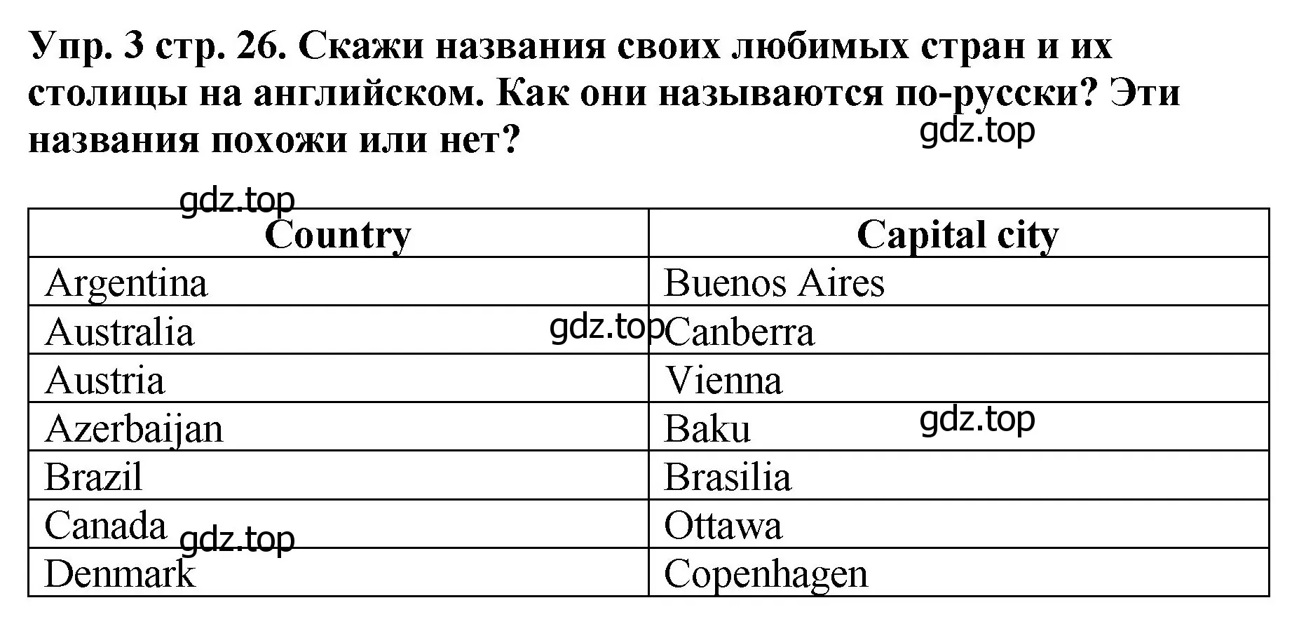 Решение номер 3 (страница 26) гдз по английскому языку 4 класс Комарова, Ларионова, учебник