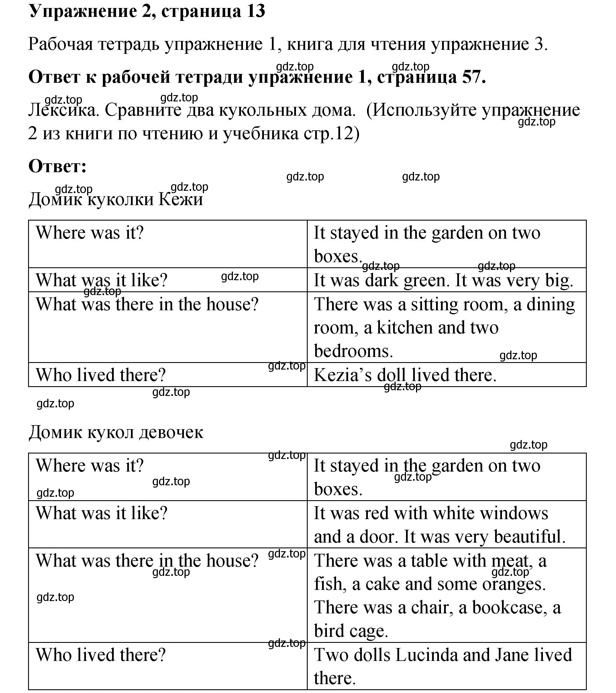 Решение номер 2 (страница 13) гдз по английскому языку 4 класс Кузовлев, учебник 2 часть