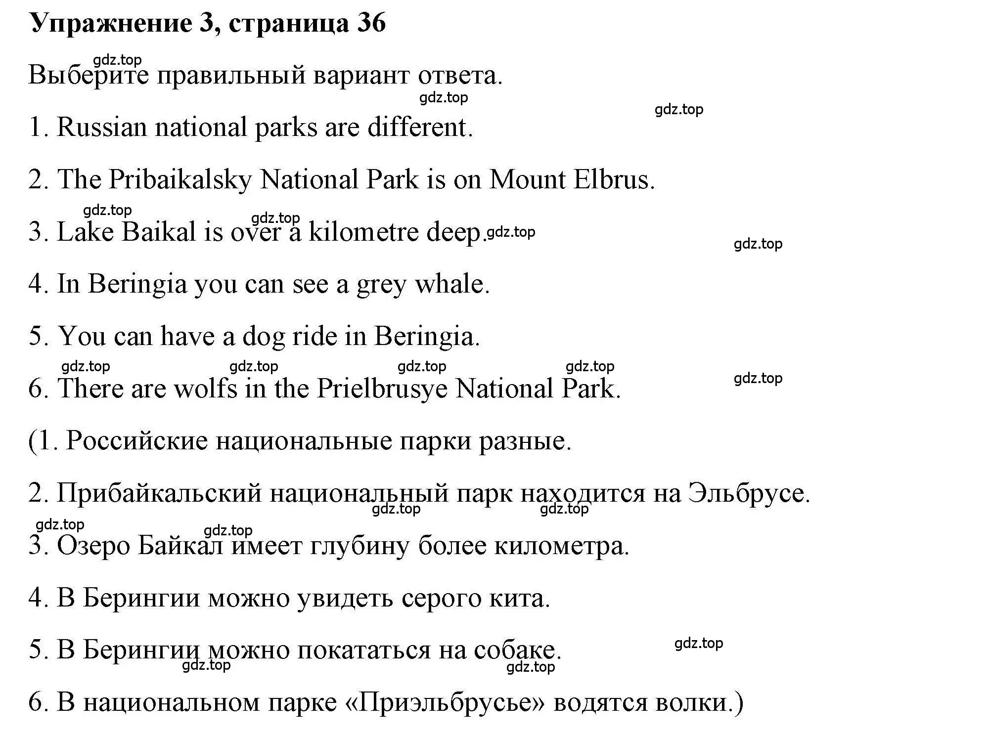 Решение номер 3 (страница 36) гдз по английскому языку 4 класс Покидова, Авел, рабочая тетрадь