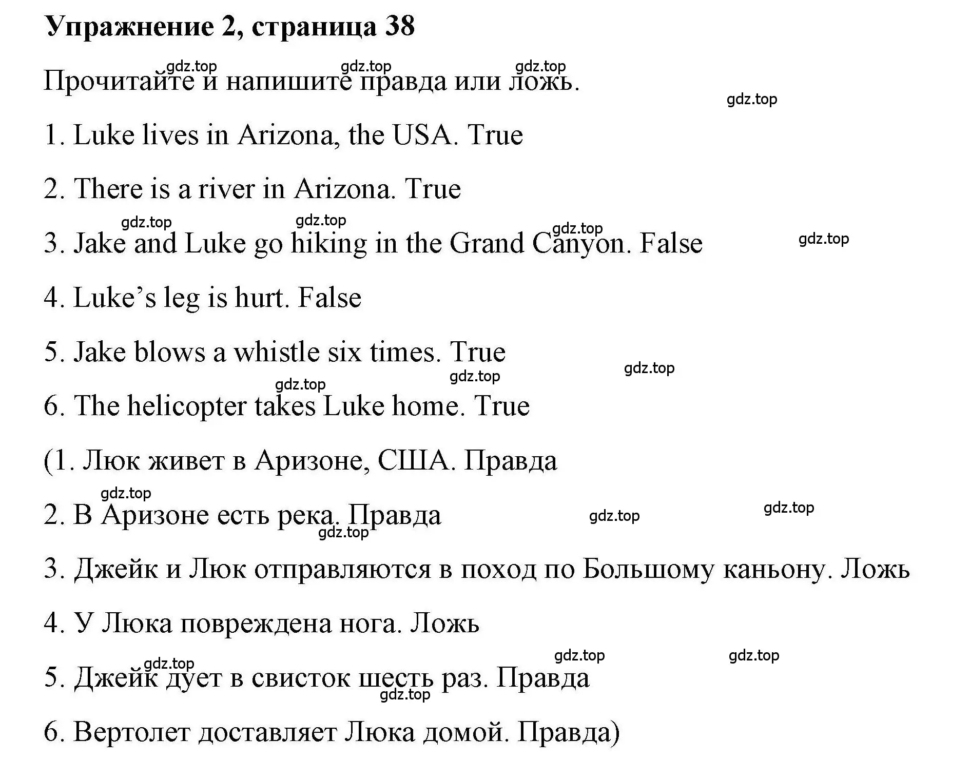 Решение номер 2 (страница 38) гдз по английскому языку 4 класс Покидова, Авел, рабочая тетрадь