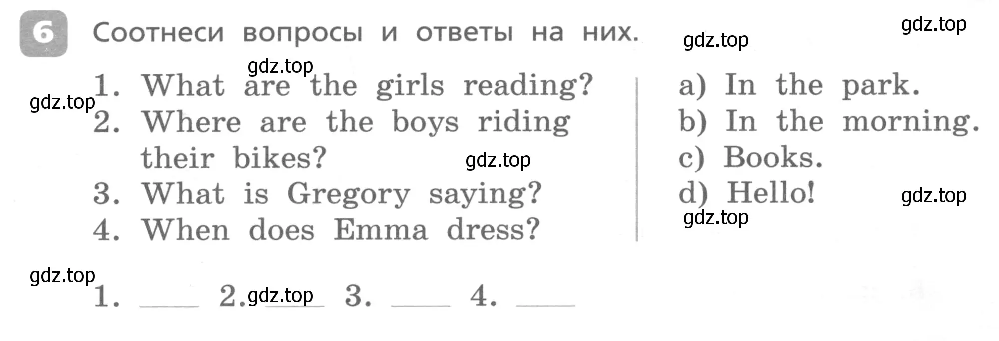 Условие номер 6 (страница 17) гдз по английскому языку 4 класс Афанасьева, Михеева, контрольные работы