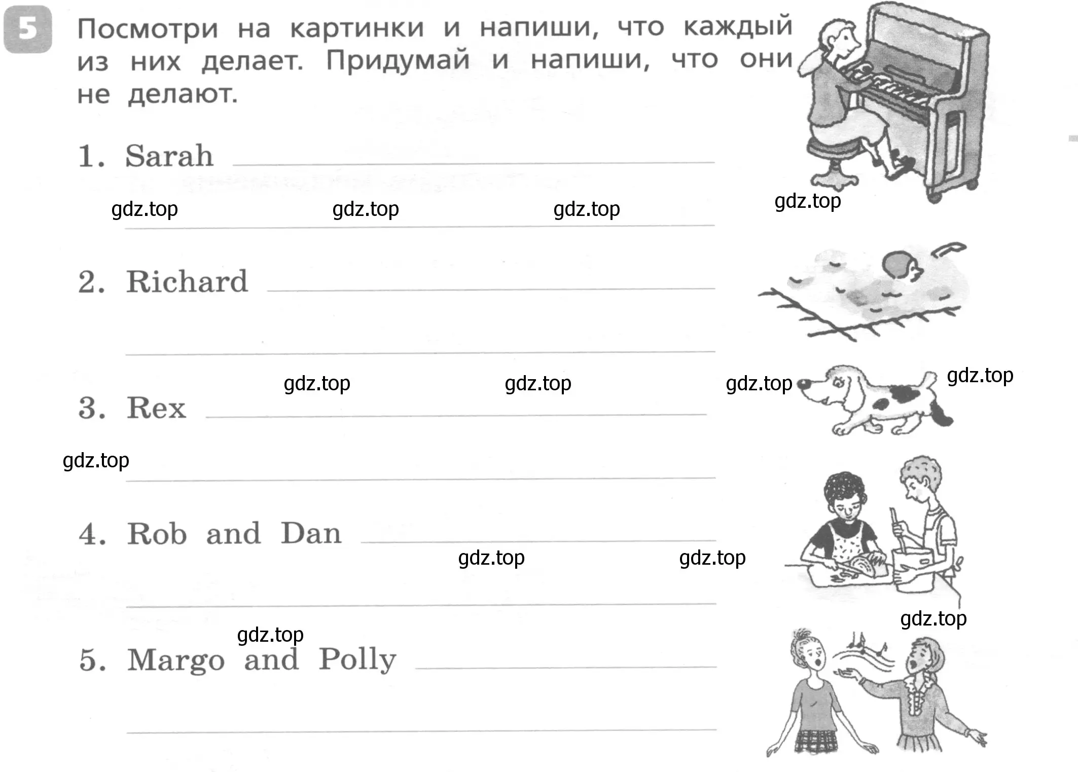 Условие номер 5 (страница 19) гдз по английскому языку 4 класс Афанасьева, Михеева, контрольные работы