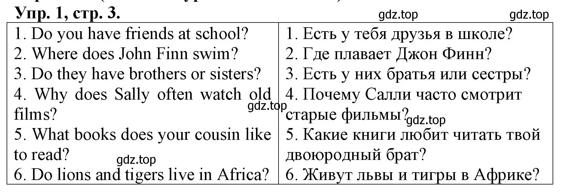 Решение номер 1 (страница 3) гдз по английскому языку 4 класс Афанасьева, Михеева, контрольные работы