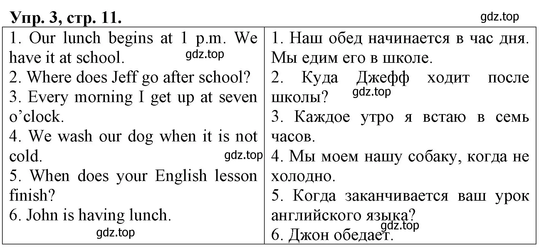 Решение номер 3 (страница 11) гдз по английскому языку 4 класс Афанасьева, Михеева, контрольные работы