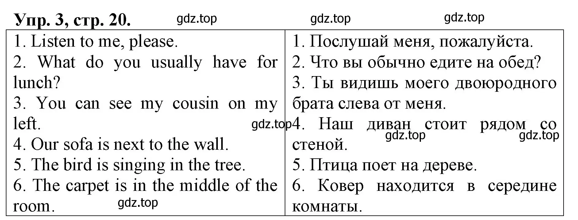 Решение номер 3 (страница 20) гдз по английскому языку 4 класс Афанасьева, Михеева, контрольные работы