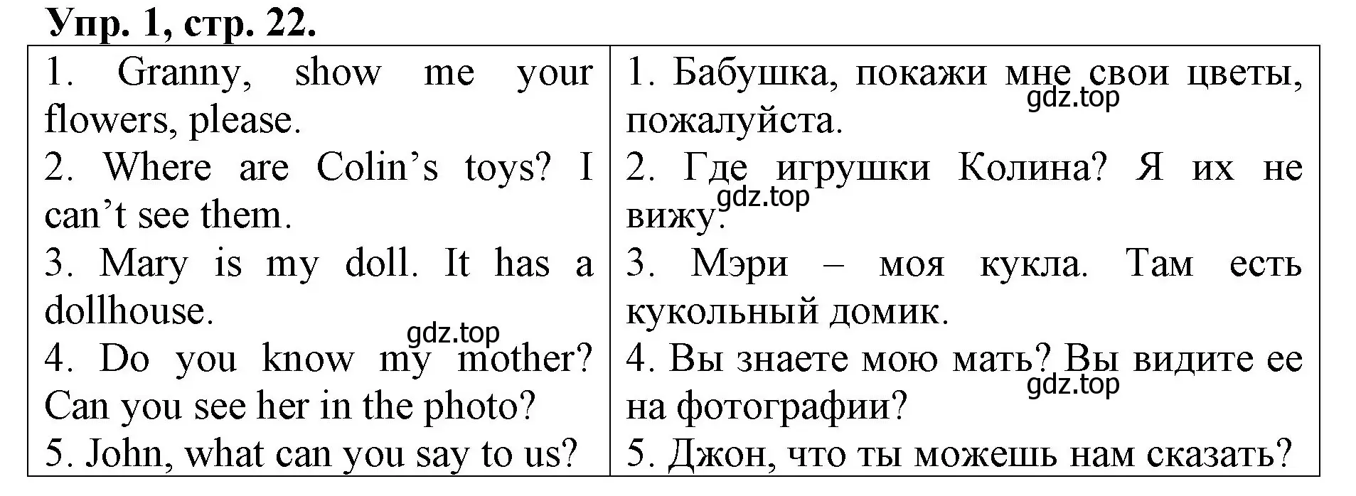 Решение номер 1 (страница 22) гдз по английскому языку 4 класс Афанасьева, Михеева, контрольные работы