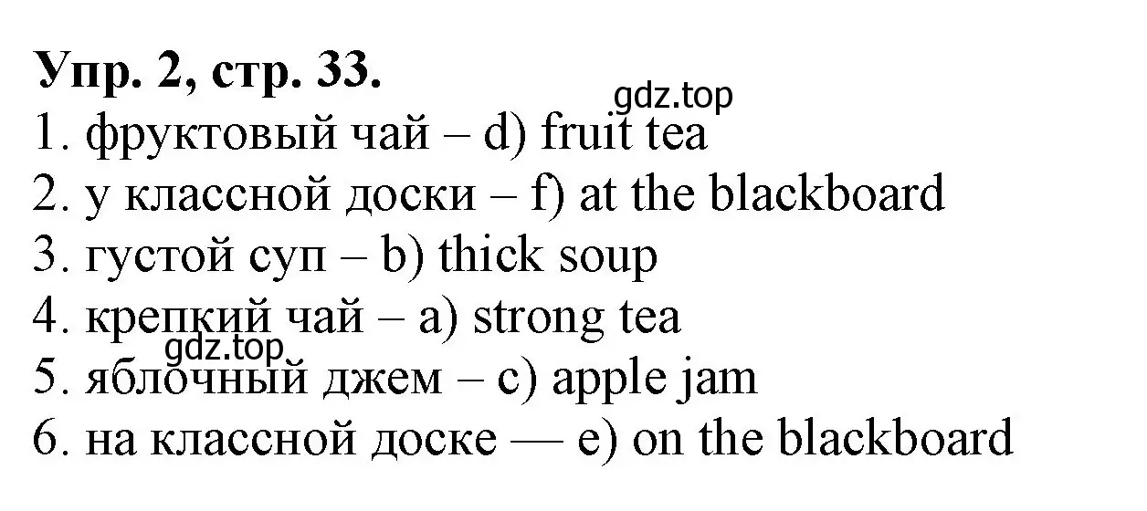 Решение номер 2 (страница 33) гдз по английскому языку 4 класс Афанасьева, Михеева, контрольные работы