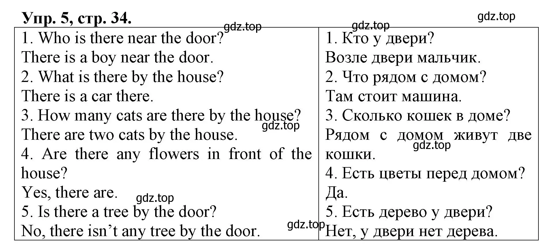 Решение номер 5 (страница 34) гдз по английскому языку 4 класс Афанасьева, Михеева, контрольные работы