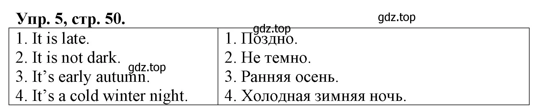 Решение номер 5 (страница 50) гдз по английскому языку 4 класс Афанасьева, Михеева, контрольные работы