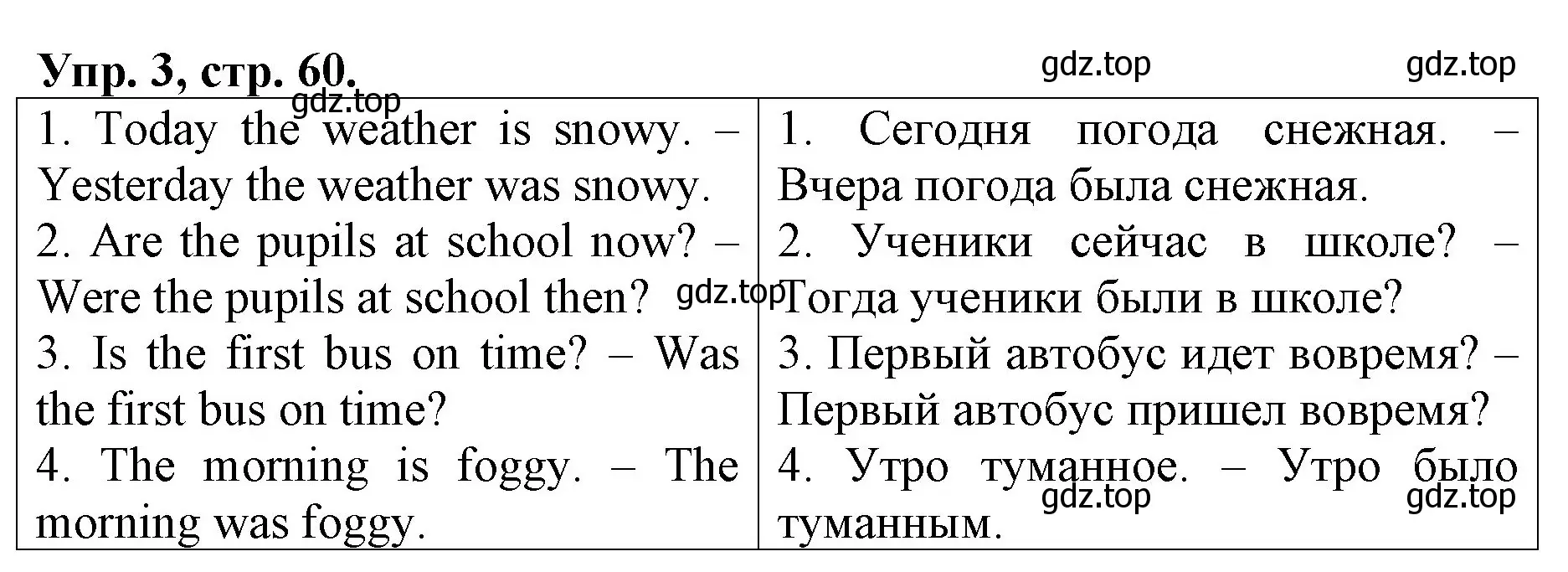 Решение номер 3 (страница 60) гдз по английскому языку 4 класс Афанасьева, Михеева, контрольные работы
