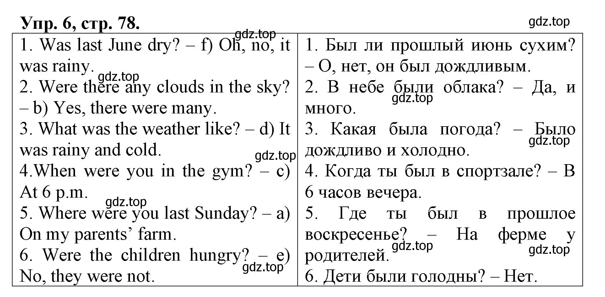 Решение номер 6 (страница 78) гдз по английскому языку 4 класс Афанасьева, Михеева, контрольные работы