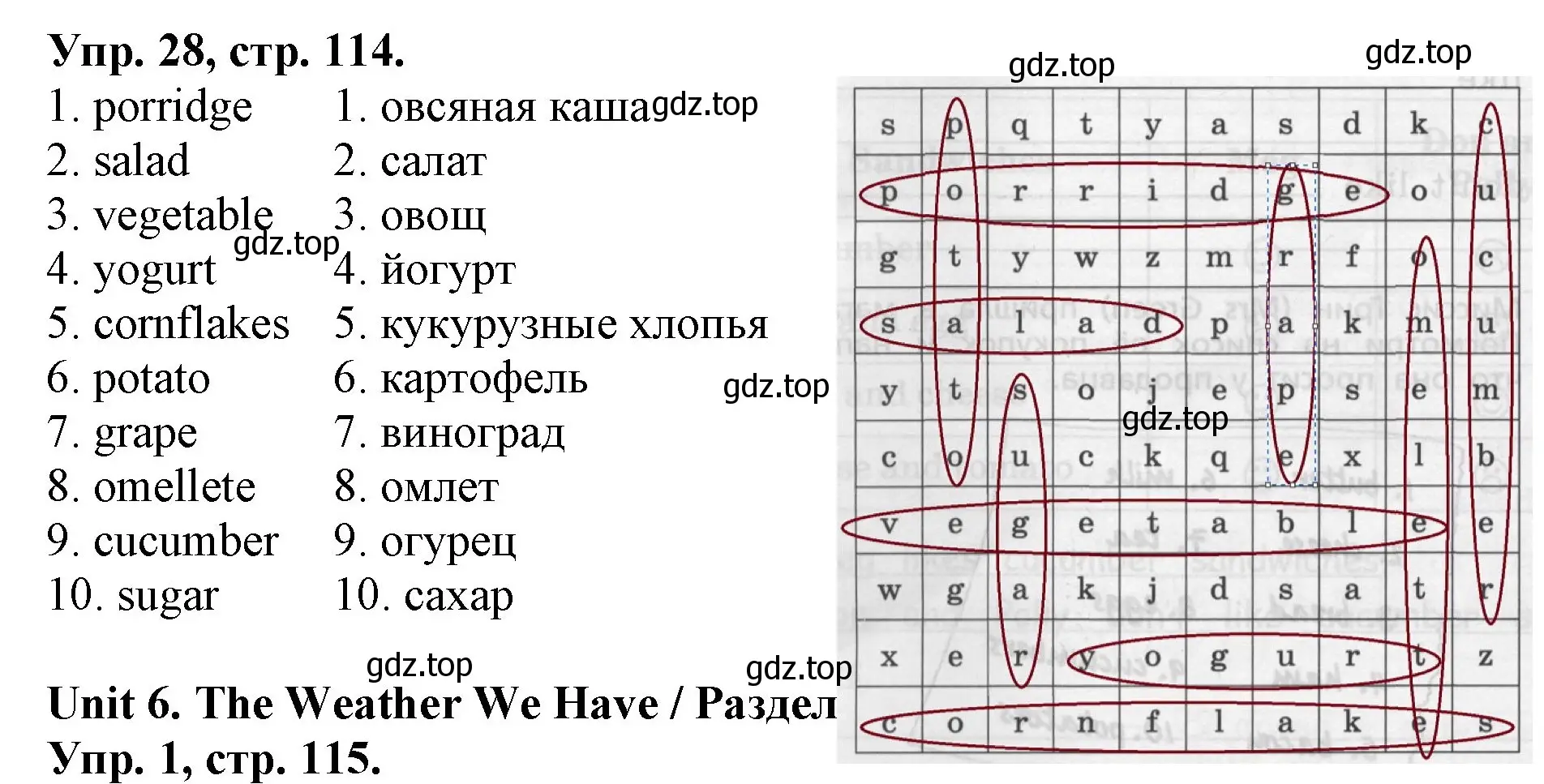 Решение номер 28 (страница 114) гдз по английскому языку 4 класс Афанасьева, Михеева, лексико-грамматический практикум