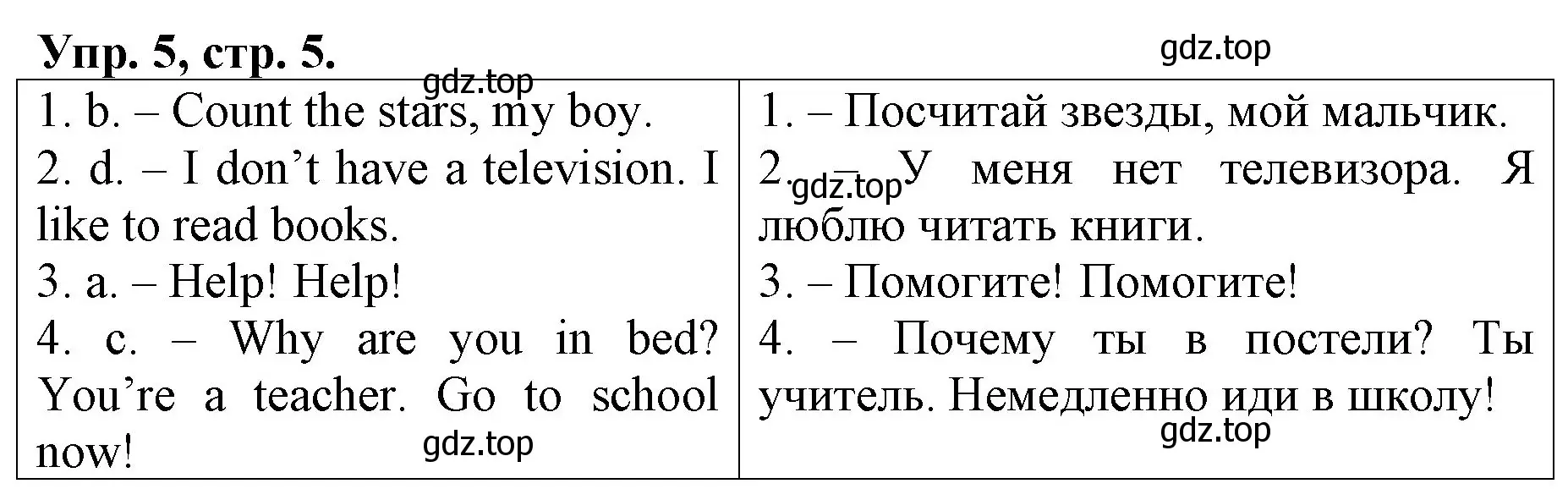 Решение номер 5 (страница 5) гдз по английскому языку 4 класс Афанасьева, Михеева, рабочая тетрадь