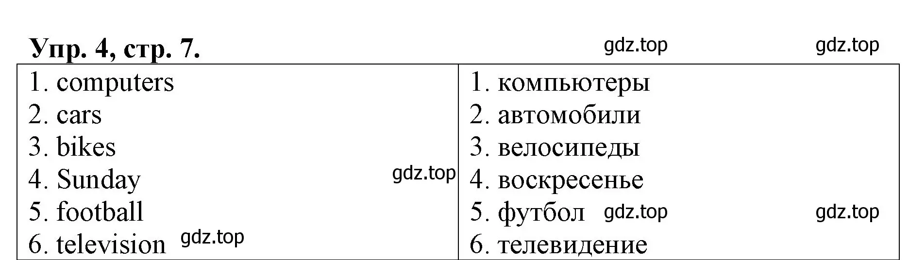 Решение номер 4 (страница 7) гдз по английскому языку 4 класс Афанасьева, Михеева, рабочая тетрадь