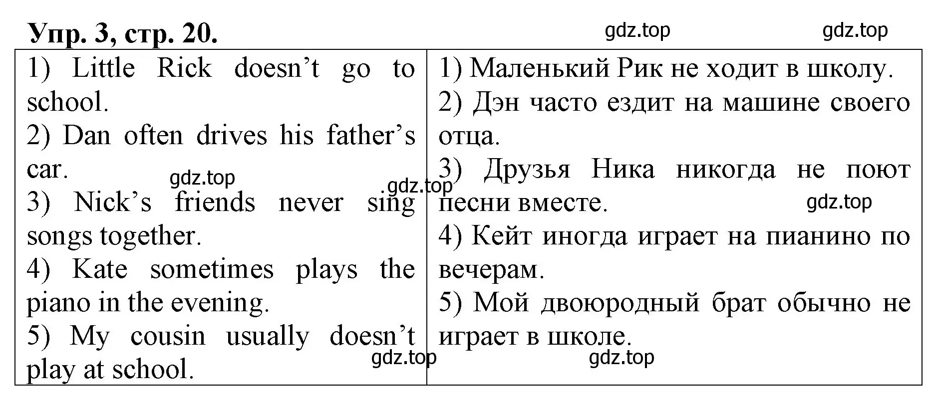 Решение номер 3 (страница 20) гдз по английскому языку 4 класс Афанасьева, Михеева, рабочая тетрадь