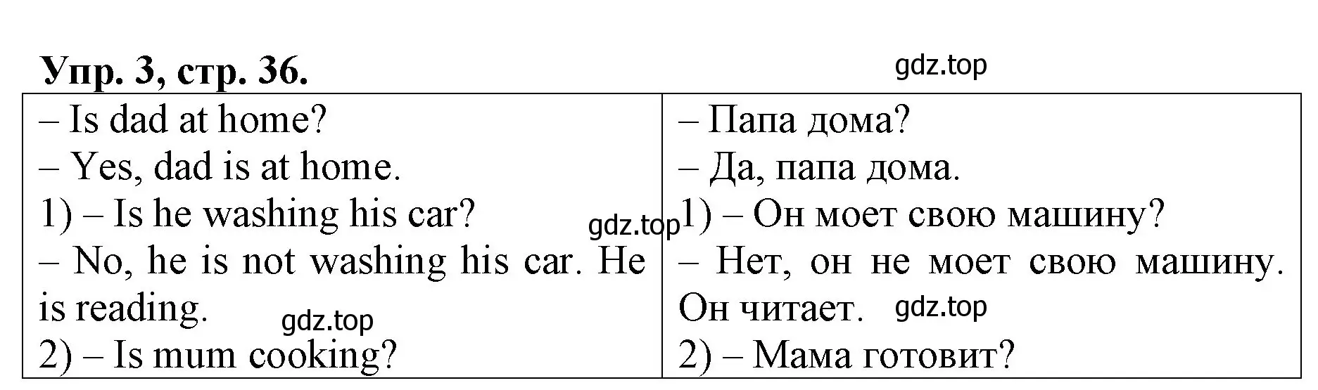 Решение номер 3 (страница 36) гдз по английскому языку 4 класс Афанасьева, Михеева, рабочая тетрадь