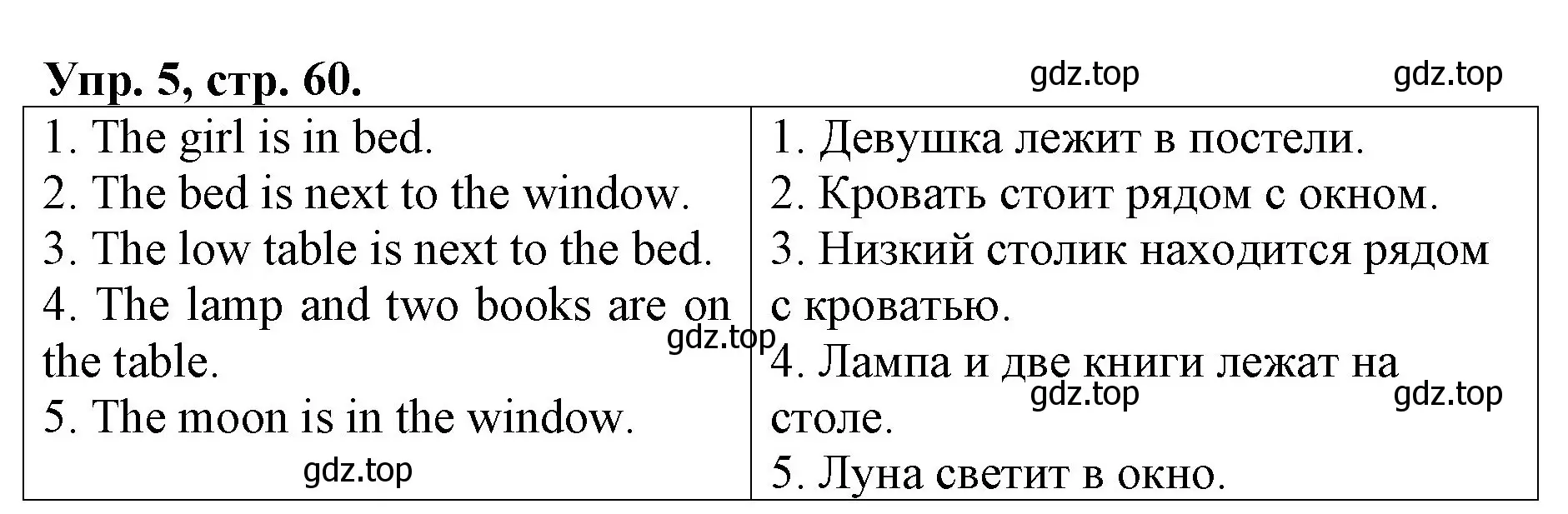 Решение номер 5 (страница 60) гдз по английскому языку 4 класс Афанасьева, Михеева, рабочая тетрадь