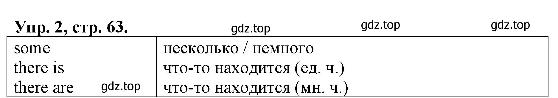 Решение номер 2 (страница 63) гдз по английскому языку 4 класс Афанасьева, Михеева, рабочая тетрадь