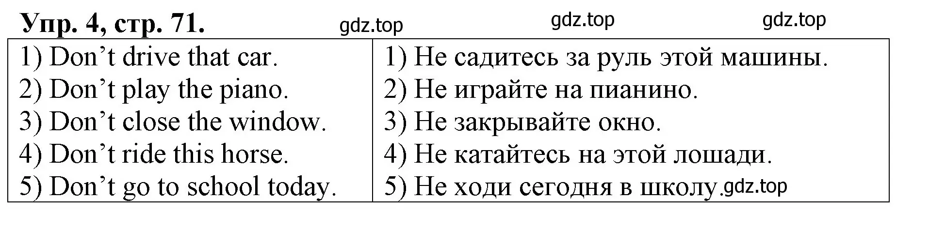 Решение номер 4 (страница 71) гдз по английскому языку 4 класс Афанасьева, Михеева, рабочая тетрадь