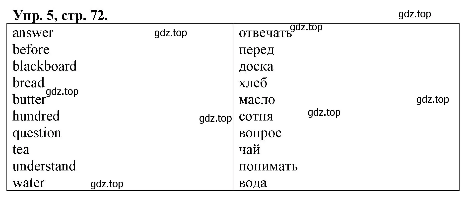 Решение номер 5 (страница 72) гдз по английскому языку 4 класс Афанасьева, Михеева, рабочая тетрадь