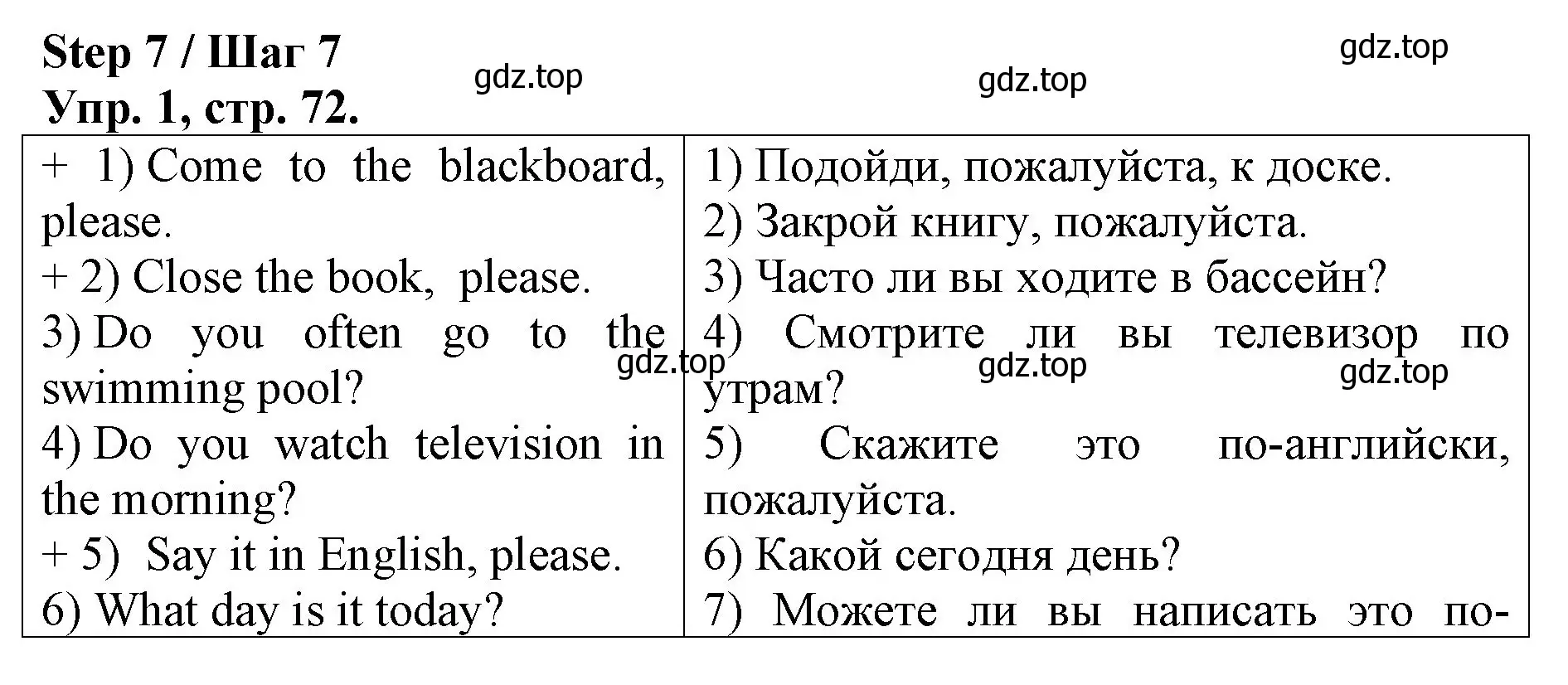 Решение номер 1 (страница 72) гдз по английскому языку 4 класс Афанасьева, Михеева, рабочая тетрадь