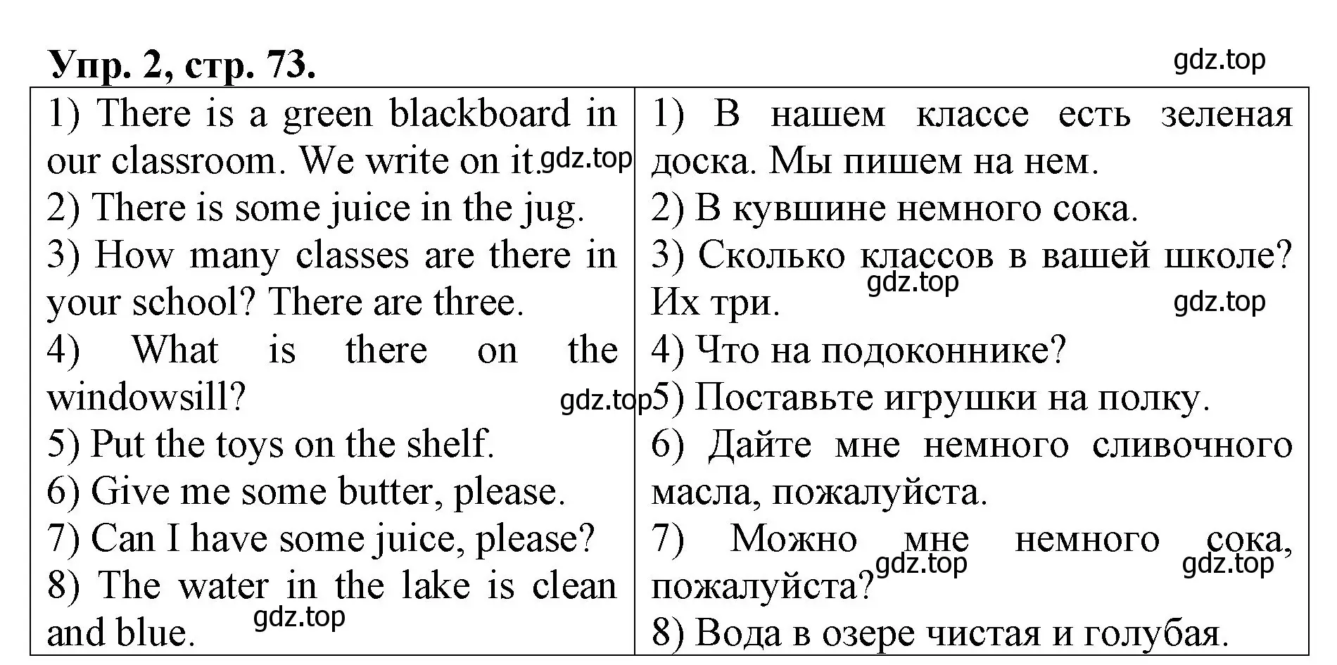 Решение номер 2 (страница 73) гдз по английскому языку 4 класс Афанасьева, Михеева, рабочая тетрадь