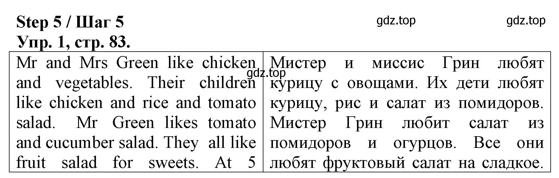 Решение номер 1 (страница 83) гдз по английскому языку 4 класс Афанасьева, Михеева, рабочая тетрадь