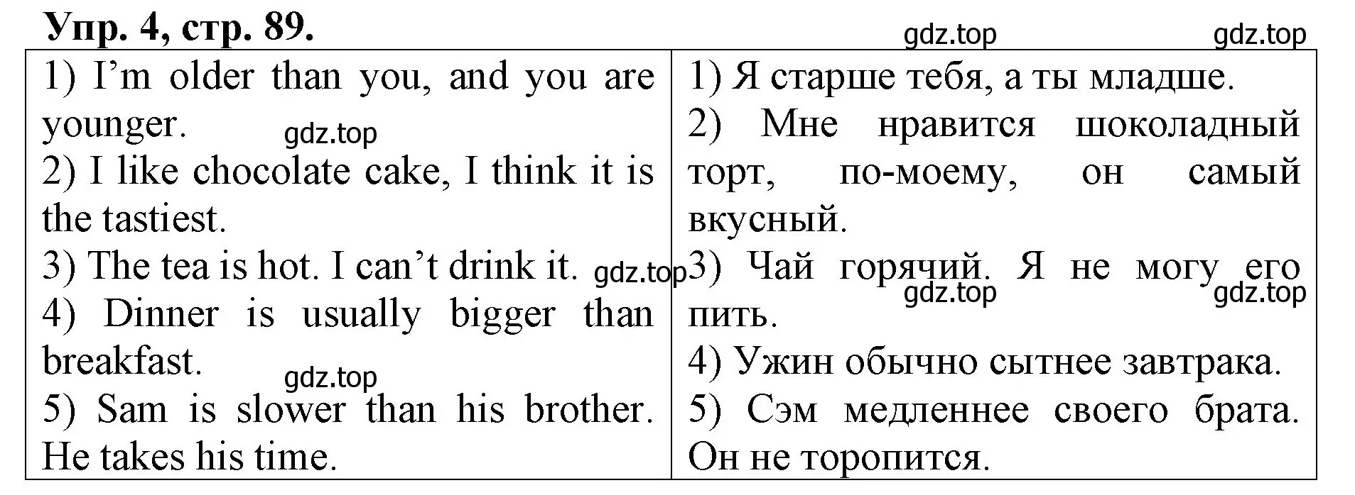 Решение номер 4 (страница 89) гдз по английскому языку 4 класс Афанасьева, Михеева, рабочая тетрадь