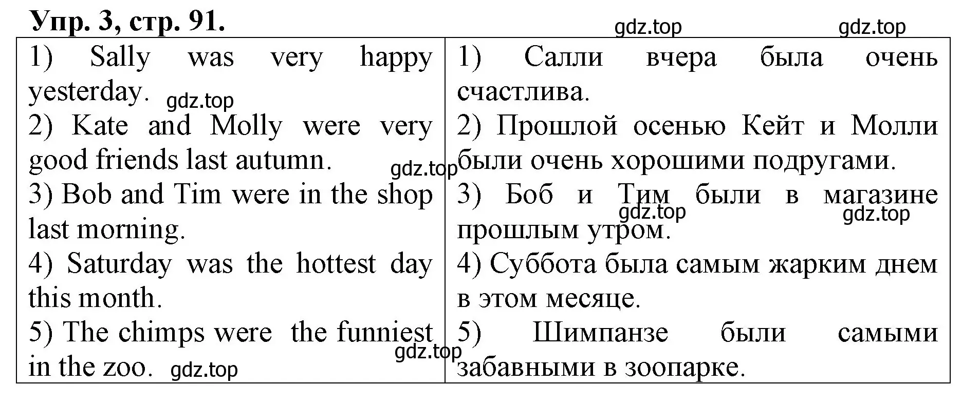 Решение номер 3 (страница 91) гдз по английскому языку 4 класс Афанасьева, Михеева, рабочая тетрадь