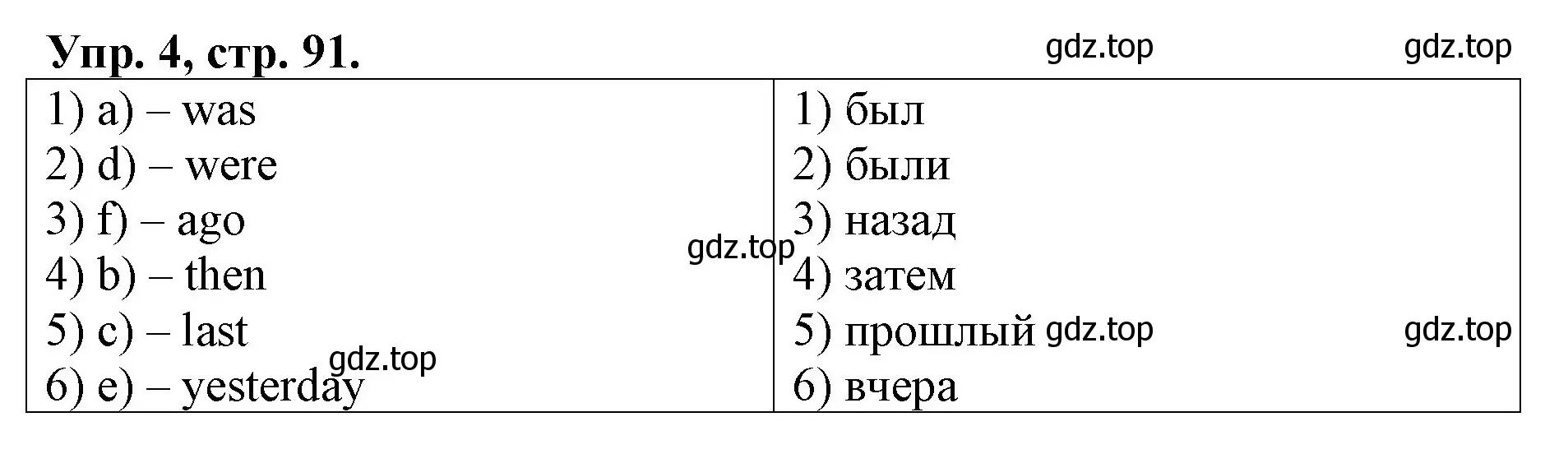 Решение номер 4 (страница 91) гдз по английскому языку 4 класс Афанасьева, Михеева, рабочая тетрадь