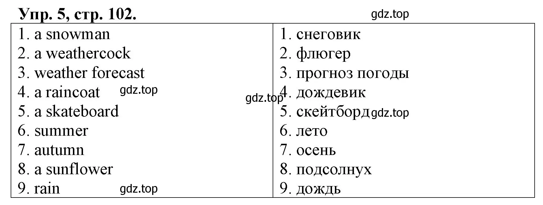 Решение номер 5 (страница 102) гдз по английскому языку 4 класс Афанасьева, Михеева, рабочая тетрадь