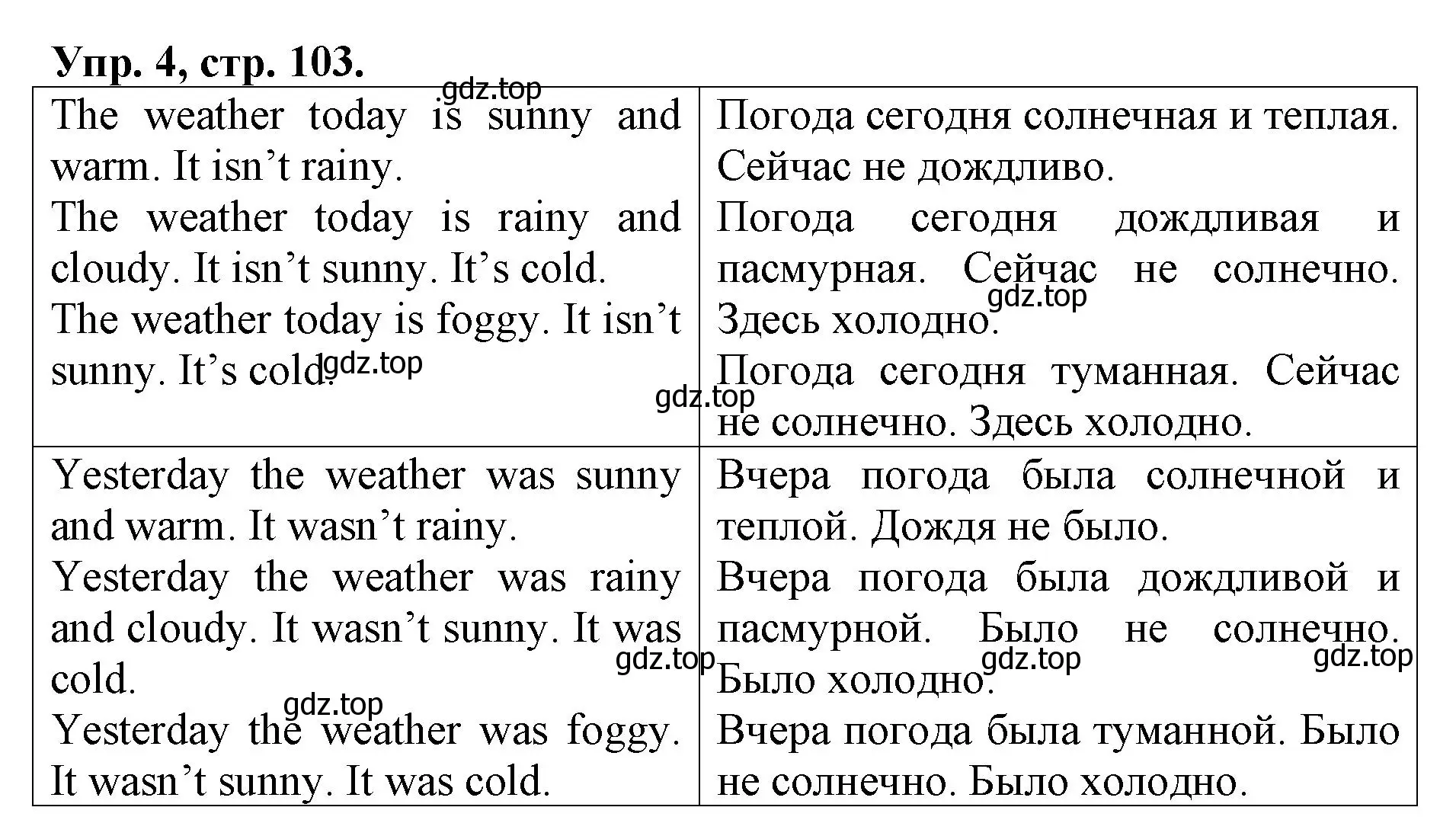 Решение номер 4 (страница 103) гдз по английскому языку 4 класс Афанасьева, Михеева, рабочая тетрадь