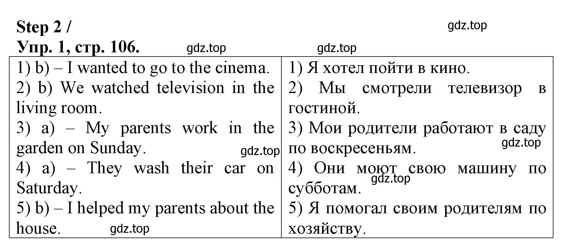 Решение номер 1 (страница 106) гдз по английскому языку 4 класс Афанасьева, Михеева, рабочая тетрадь