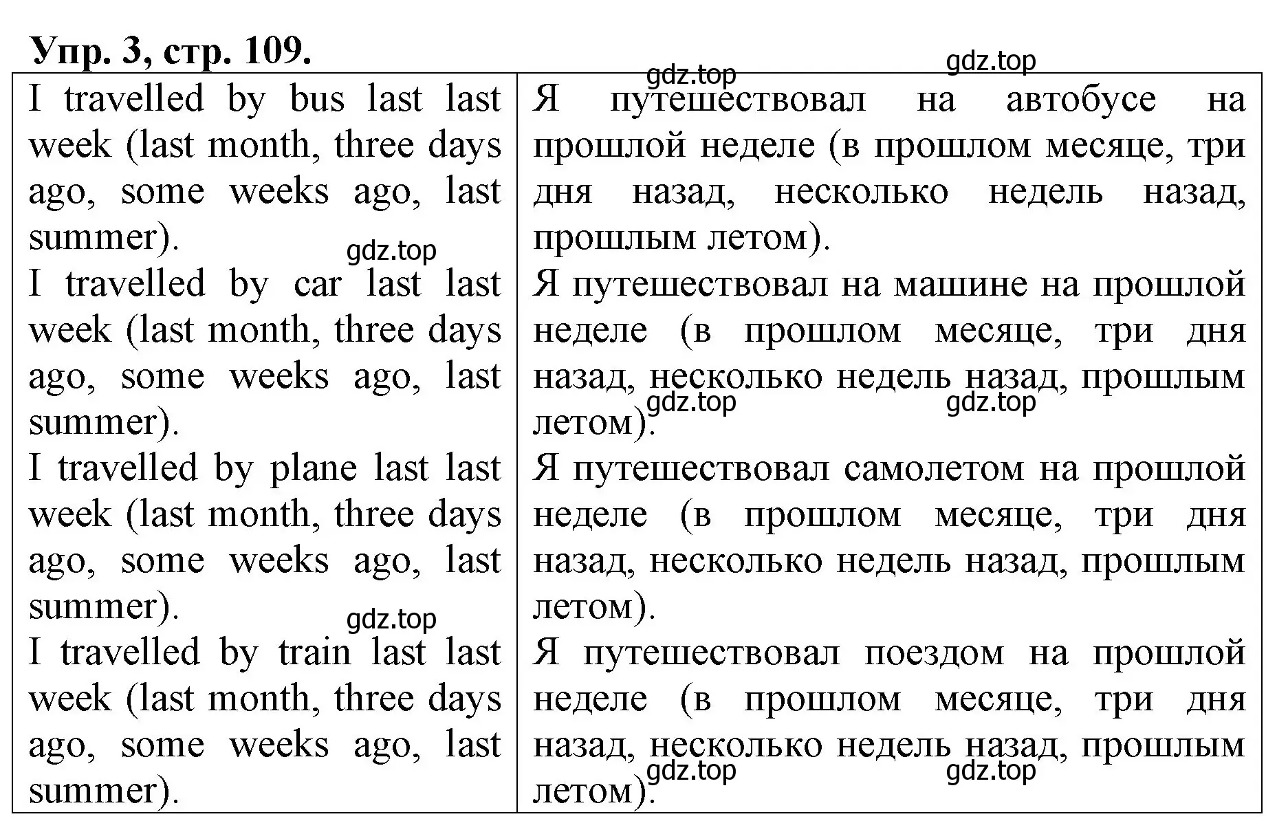 Решение номер 3 (страница 109) гдз по английскому языку 4 класс Афанасьева, Михеева, рабочая тетрадь