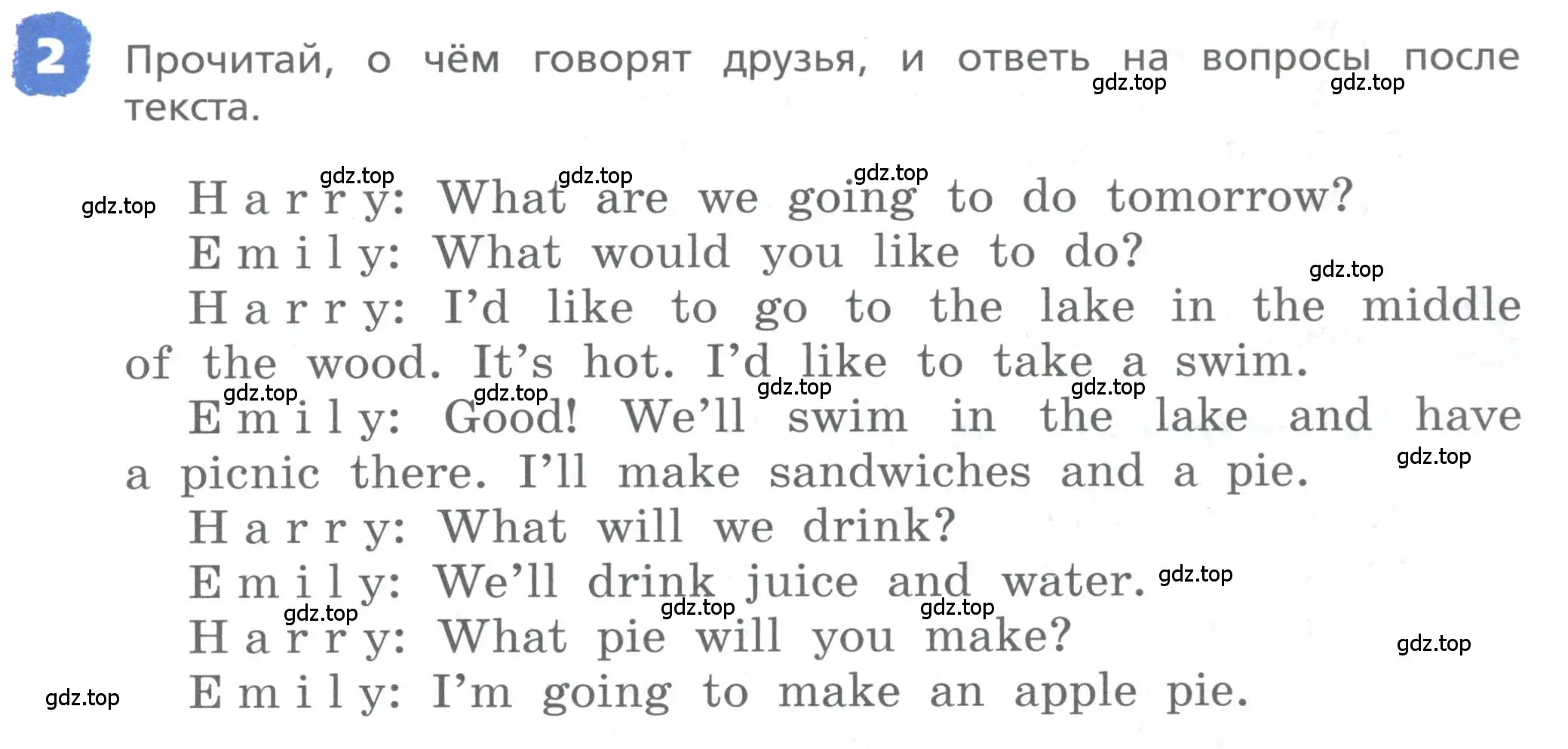 Условие номер 2 (страница 41) гдз по английскому языку 4 класс Афанасьева, Михеева, книга для чтения