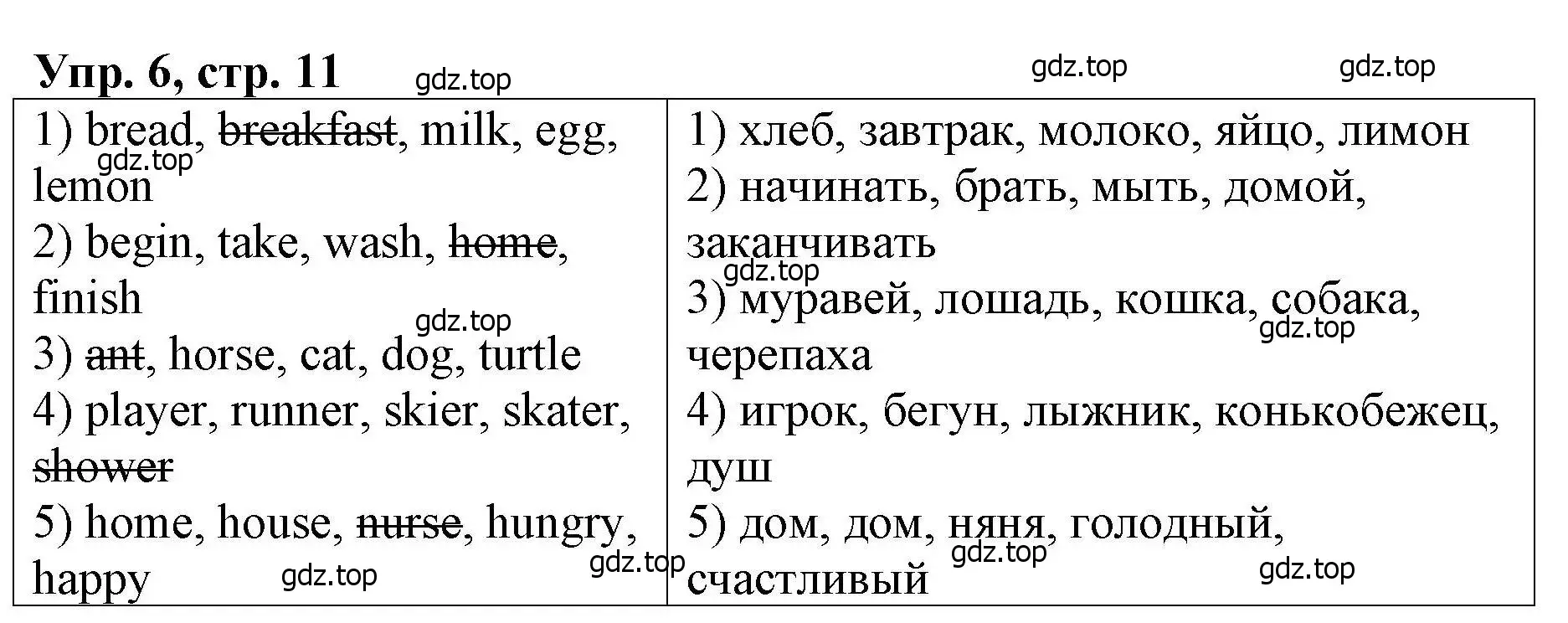 Решение номер 6 (страница 11) гдз по английскому языку 4 класс Афанасьева, Михеева, книга для чтения