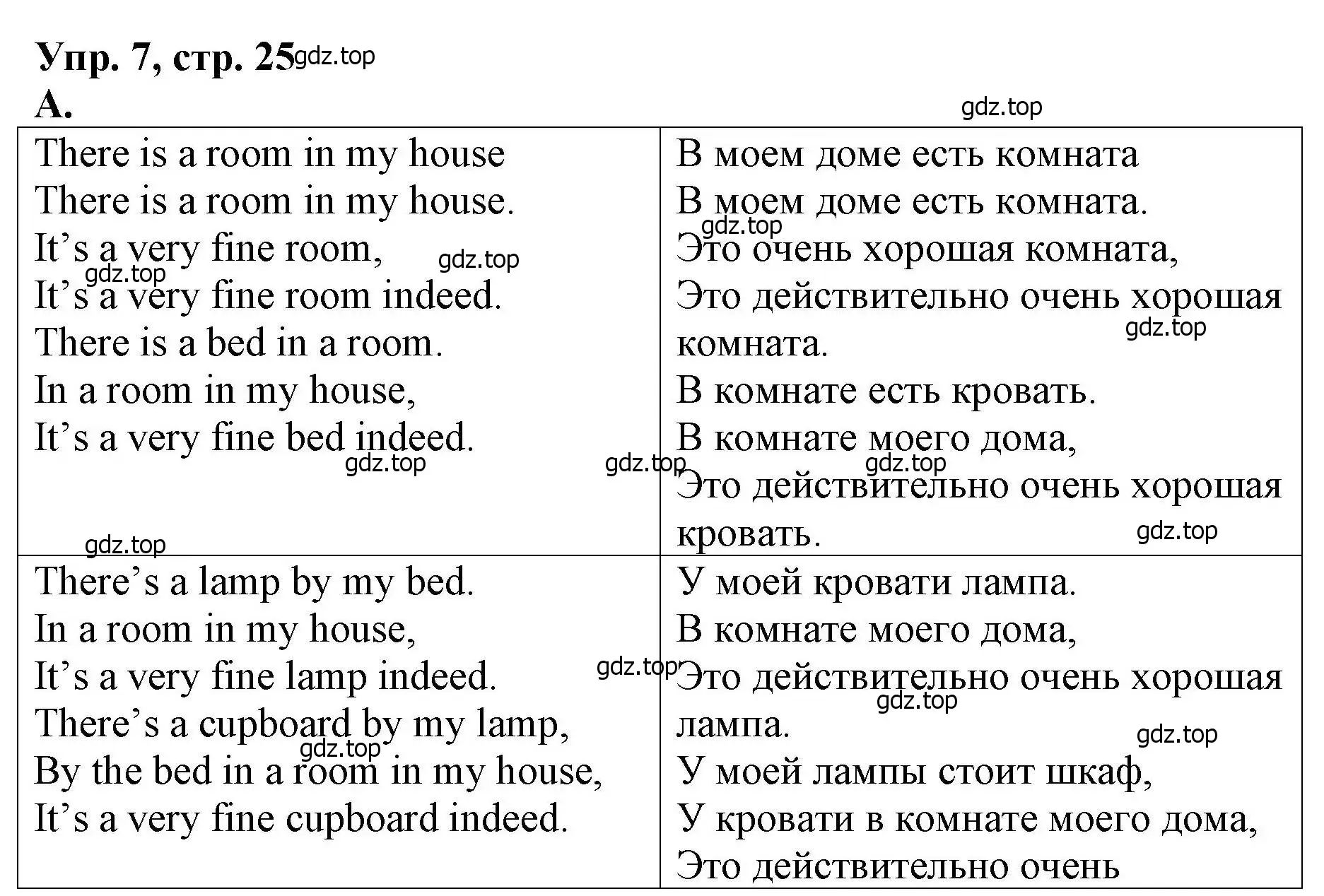 Решение номер 7 (страница 25) гдз по английскому языку 4 класс Афанасьева, Михеева, книга для чтения