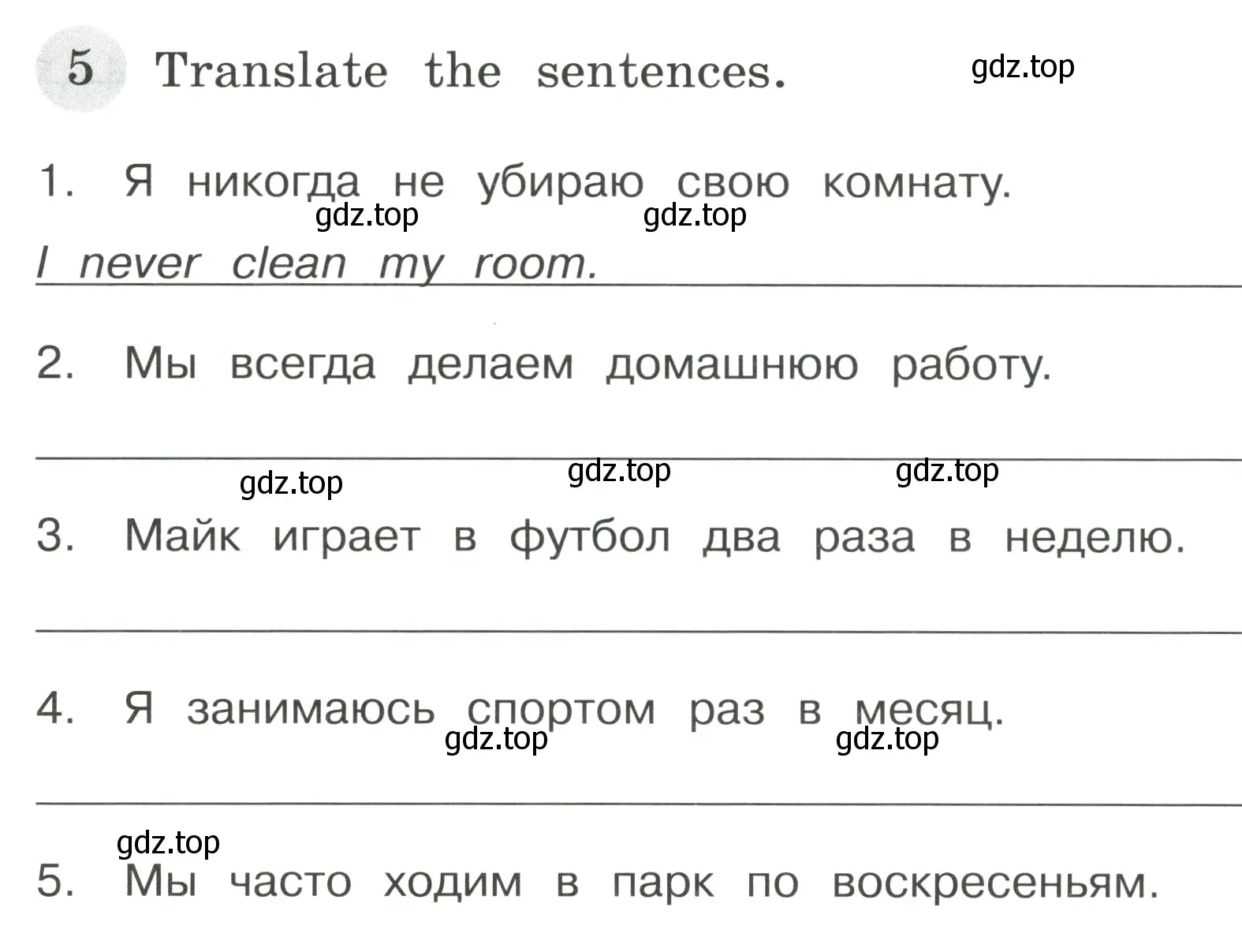 Условие номер 5 (страница 22) гдз по английскому языку 4 класс Юшина, грамматический тренажёр