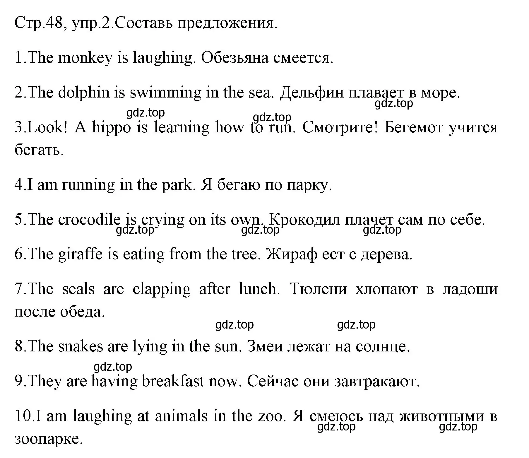 Решение номер 2 (страница 48) гдз по английскому языку 4 класс Юшина, грамматический тренажёр