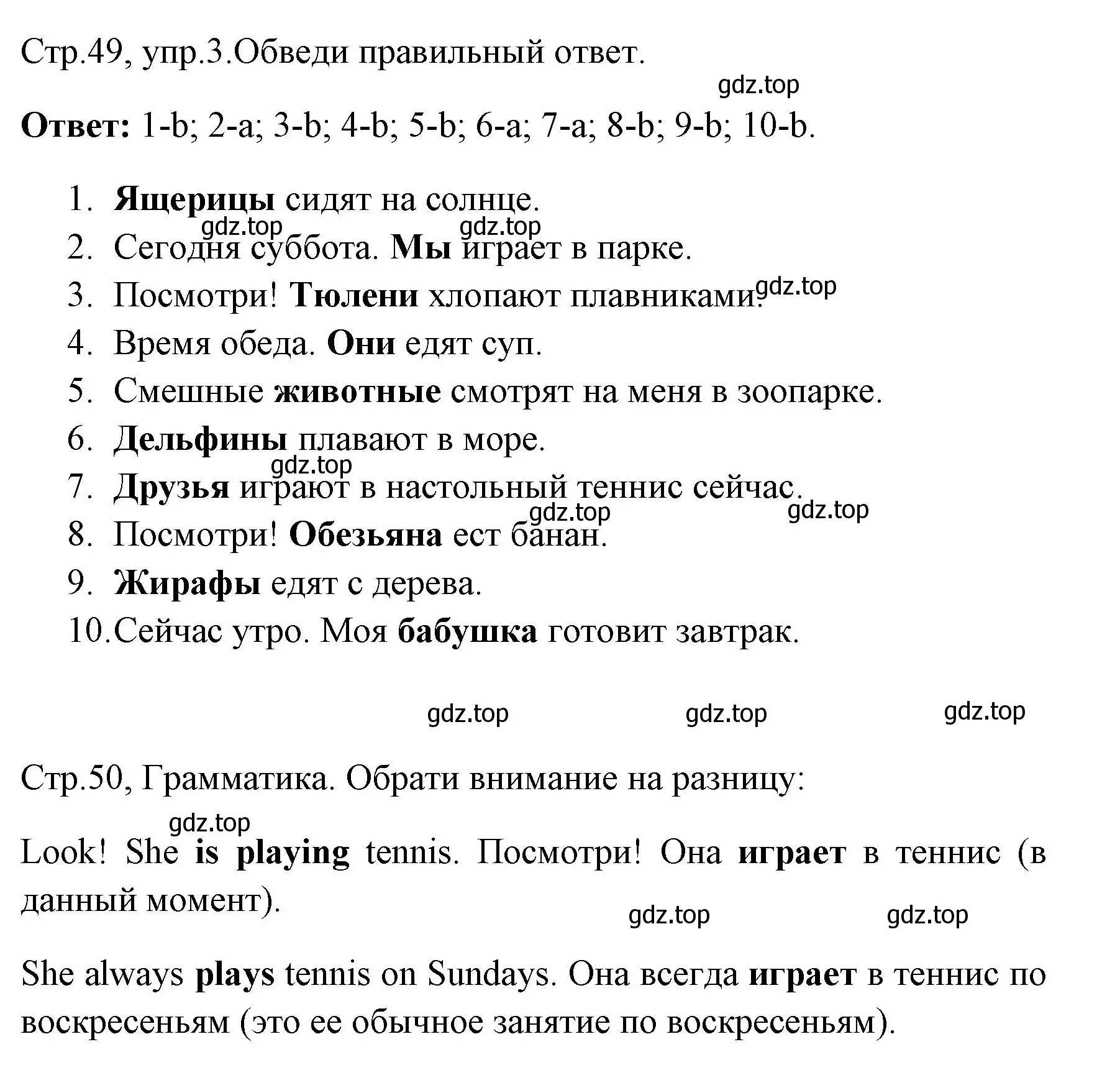 Решение номер 3 (страница 49) гдз по английскому языку 4 класс Юшина, грамматический тренажёр