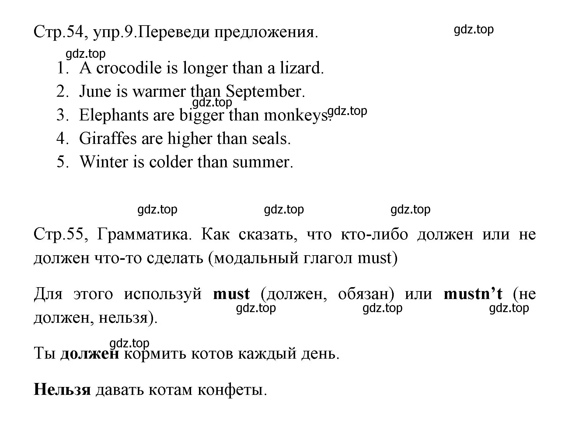 Решение номер 9 (страница 54) гдз по английскому языку 4 класс Юшина, грамматический тренажёр